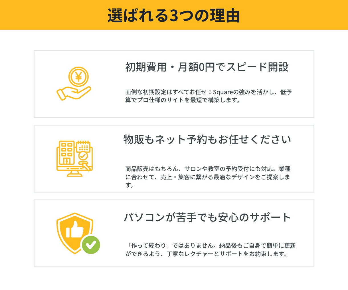 Squareでオリジナルの販売サイトを制作します オンラインショップデビューに！動画1本＆1ヶ月伴走付き イメージ3