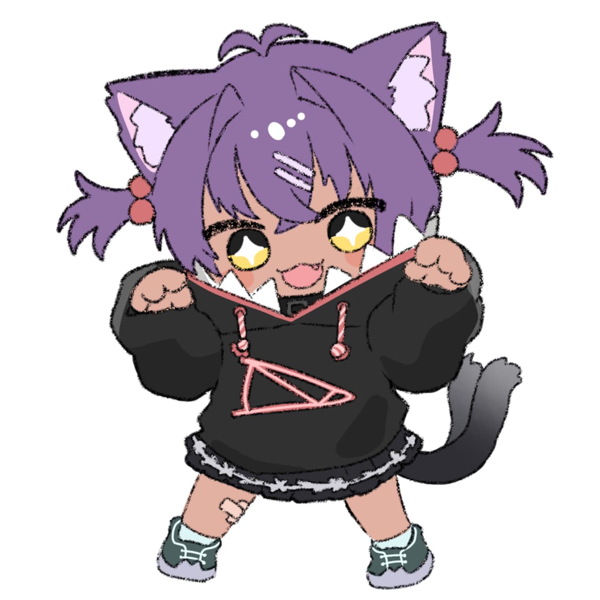 最短即日納品！可愛いちびきゃらを描きます ガサガサ線画でゆるっとかわいく！商用利用OK！ イメージ3