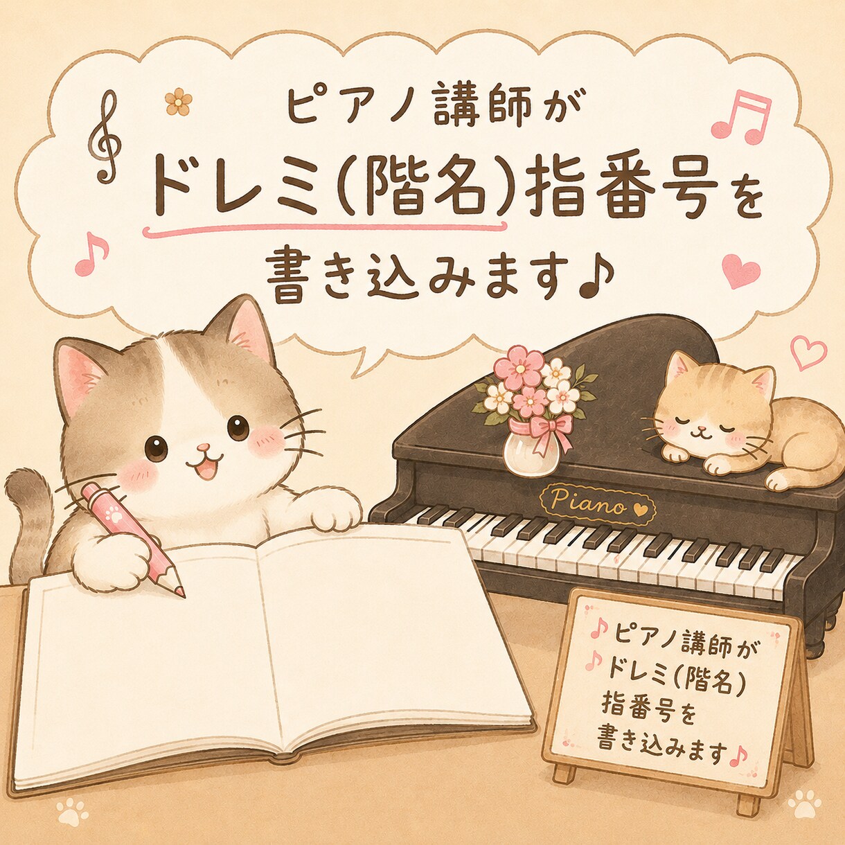 ドレミ（階名）・指番号を書き込みます 楽譜にドレミや指番号を書き込み練習しやすい楽譜に仕上げます♪ イメージ1