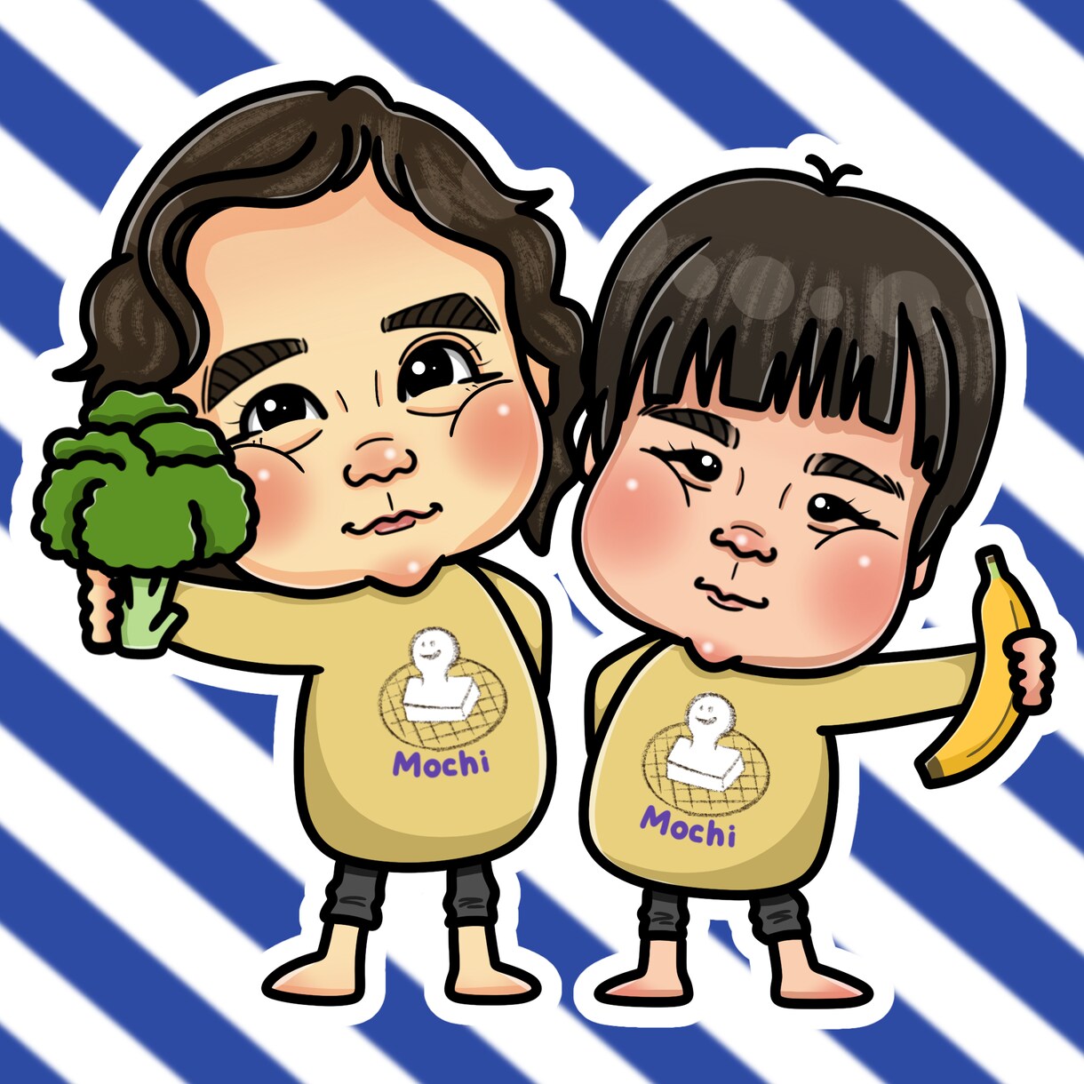 全身の可愛い似顔絵をお描きます 思い出、記念に1枚どうですか？ イメージ1