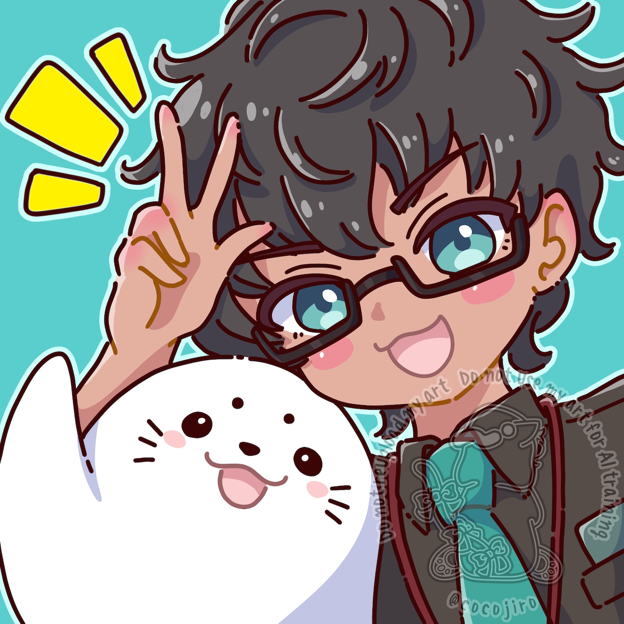 ポップでかわいいオリジナルイラスト描きます SNS、アイコン、挿絵等☆表情差分500円☆ イメージ5