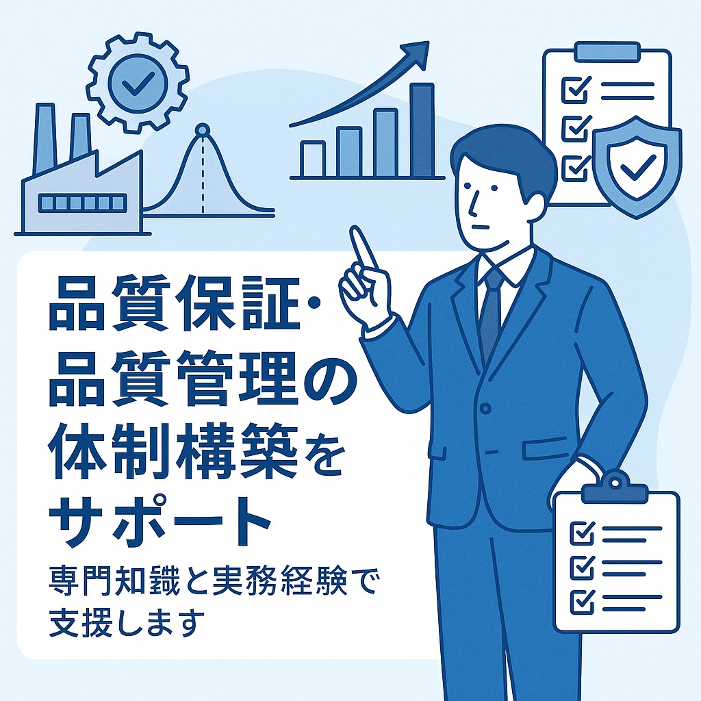 品質管理・品質保証の体制構築の支援をします 品質マネジメントに関して支援します イメージ1