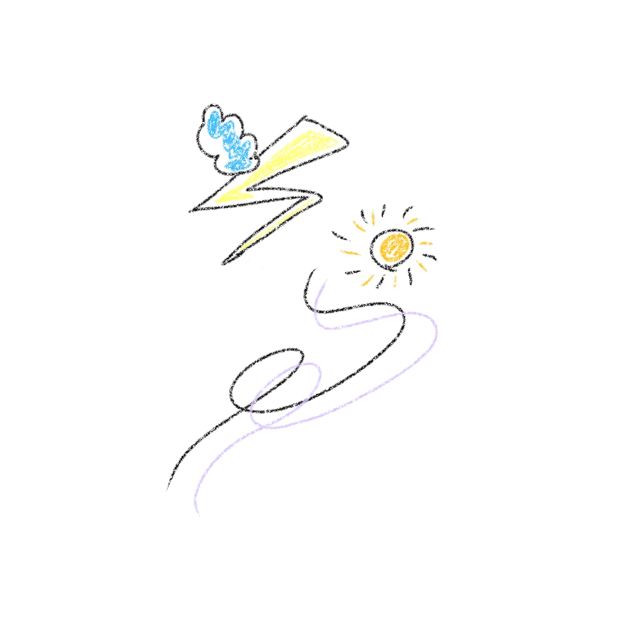 シンプルなゆるっとしたアイコンを描きます 白黒の中にぽっと色を覗かせたイラストです。 イメージ4