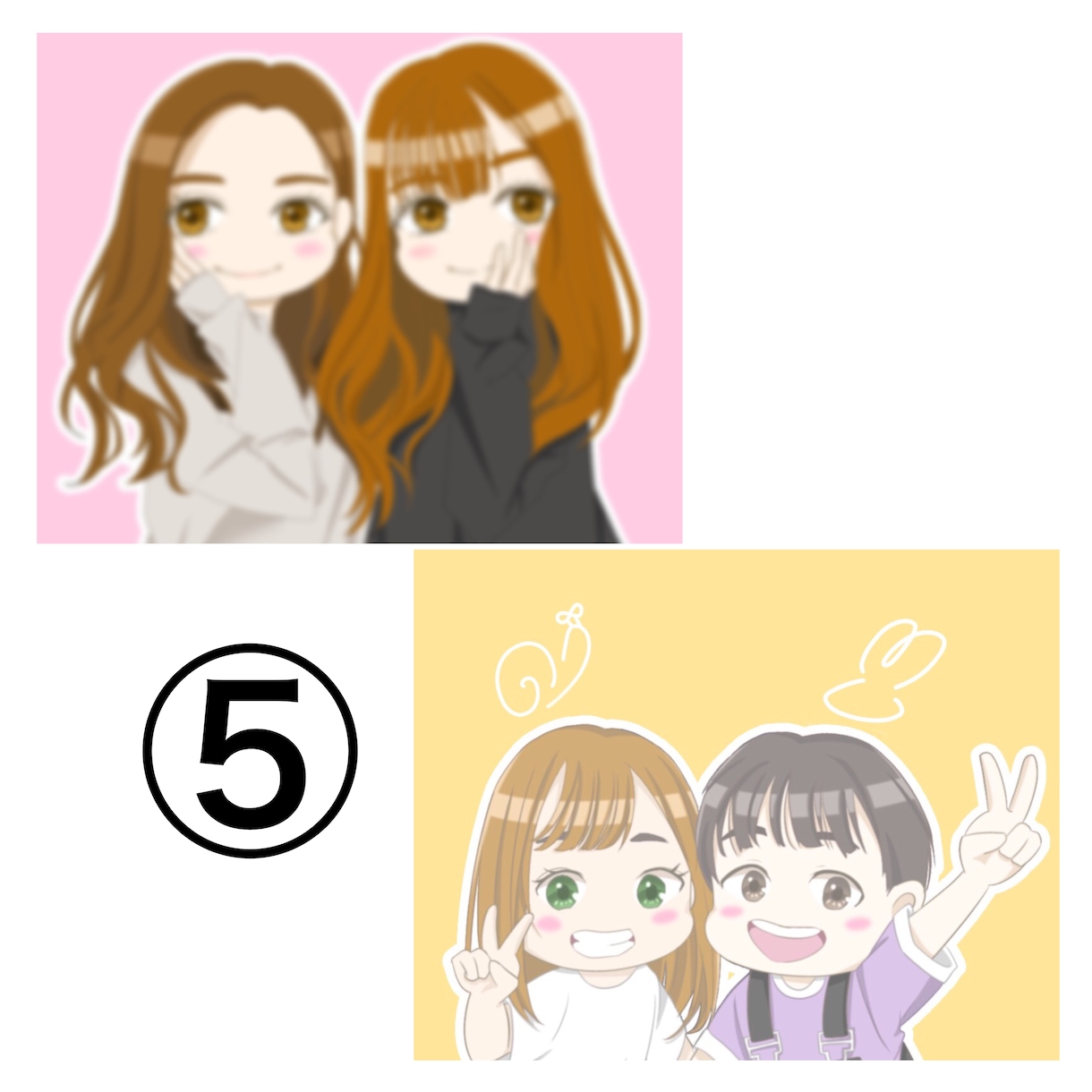 好みの絵柄で夢絵やアイコンなど、何でもお描きします 絵柄をお選びできます。次元は関係ありません！ イメージ6