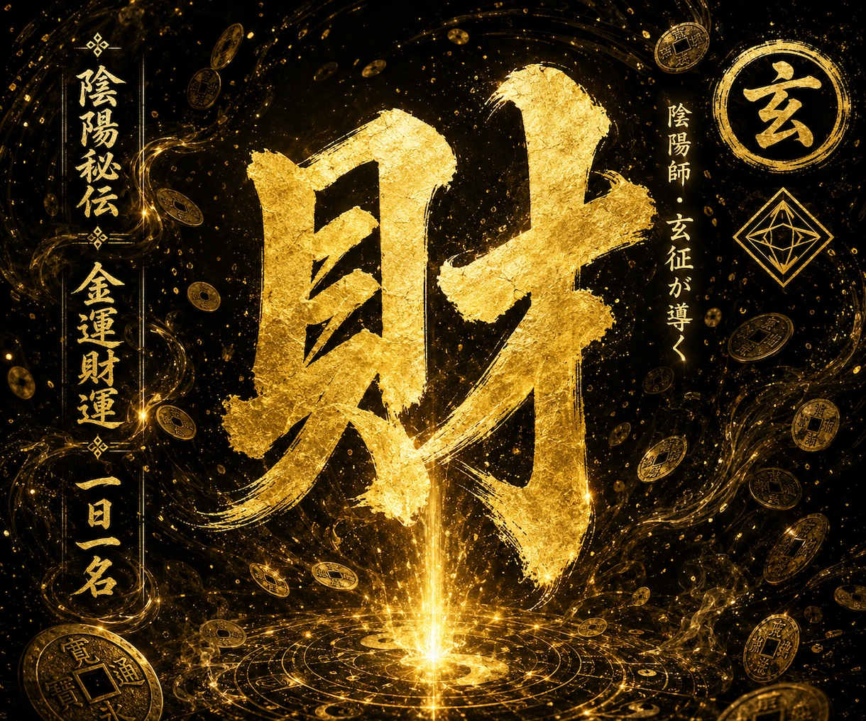金運祈祷｜陰陽師が一日一名様にご祈祷いたします 財運・臨時収入・貯まらない流れを断ち切ります イメージ1
