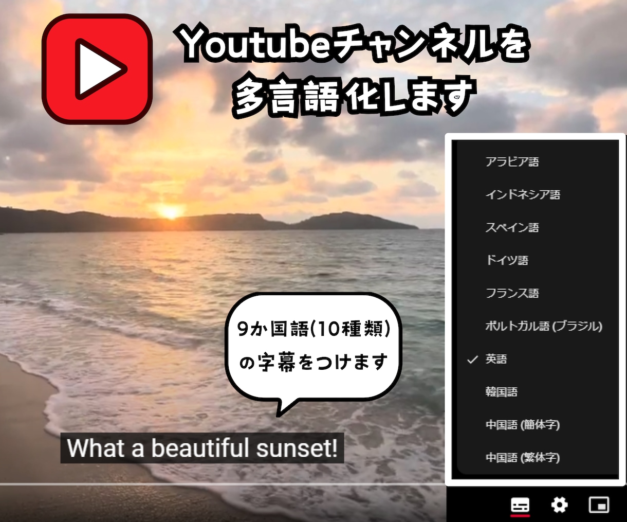 Youtubeチャンネルの多言語化をサポートします 実際に多言語チャンネルの運営している私があなたをサポート！ イメージ1