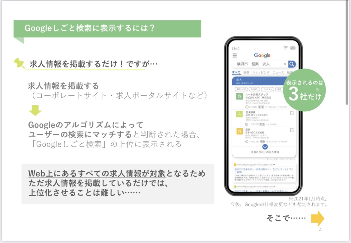 求人 JEO対策 | 採用活動を手伝います Googleしごと検索上位化サービスで採用活動が変わる！ イメージ4