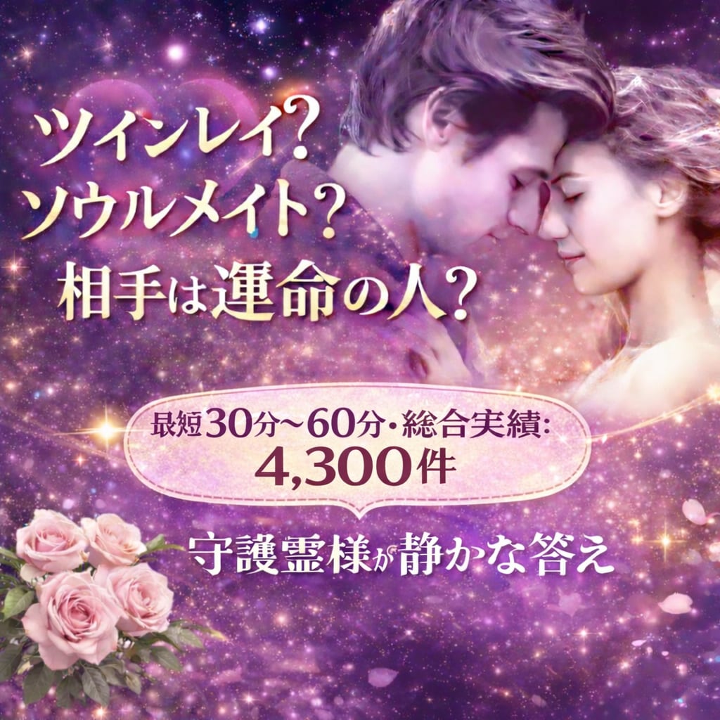 彼は運命？ツインレイ？ 関係は？相手の気持ち視ます 霊視♡彼はツインレイソウルメイト？ツインレイ診断ズバリ視る イメージ3