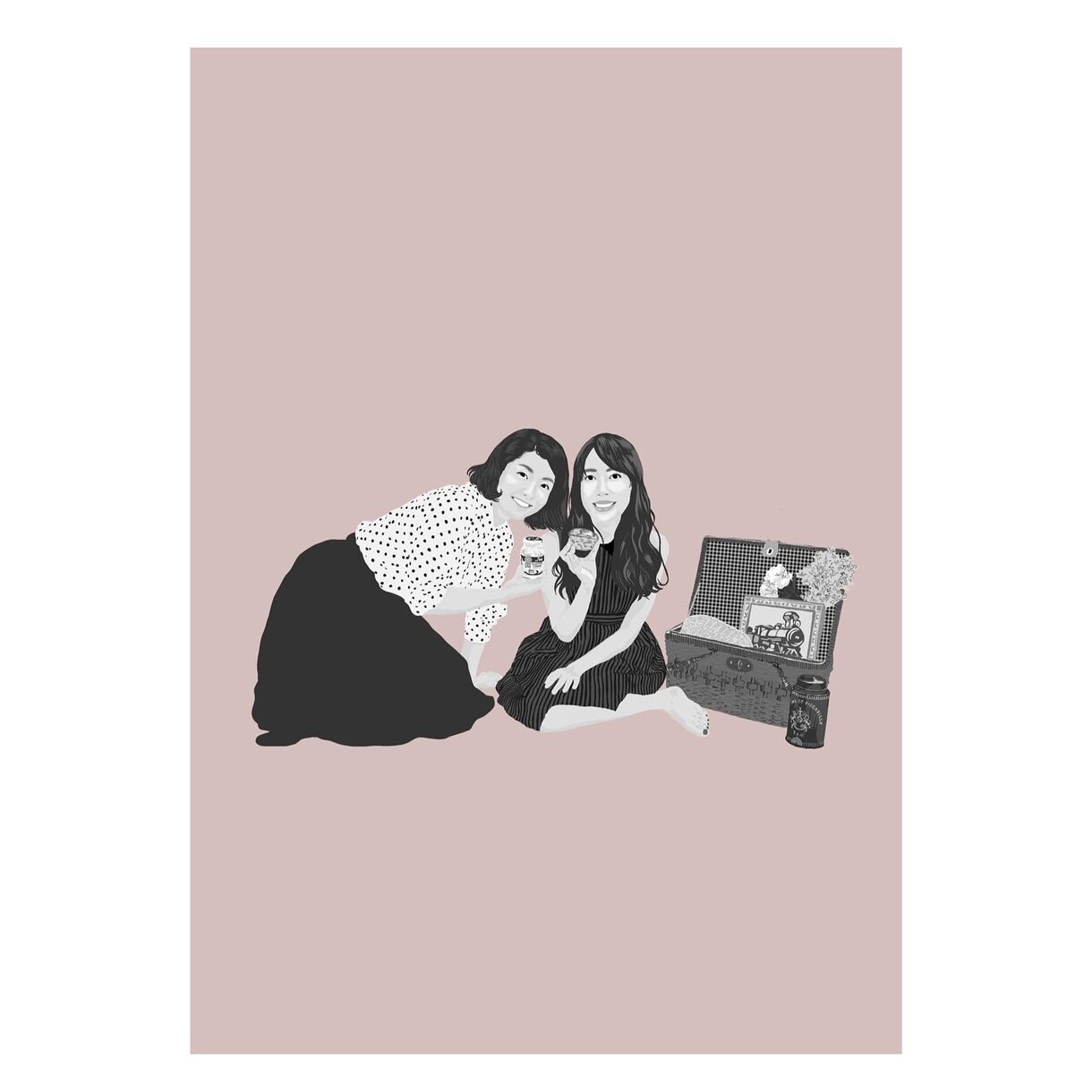 写真をベースにおしゃれなモノクロイラストを描きます アイコンにしたりインテリアで飾ったり用途は様々です！ イメージ5