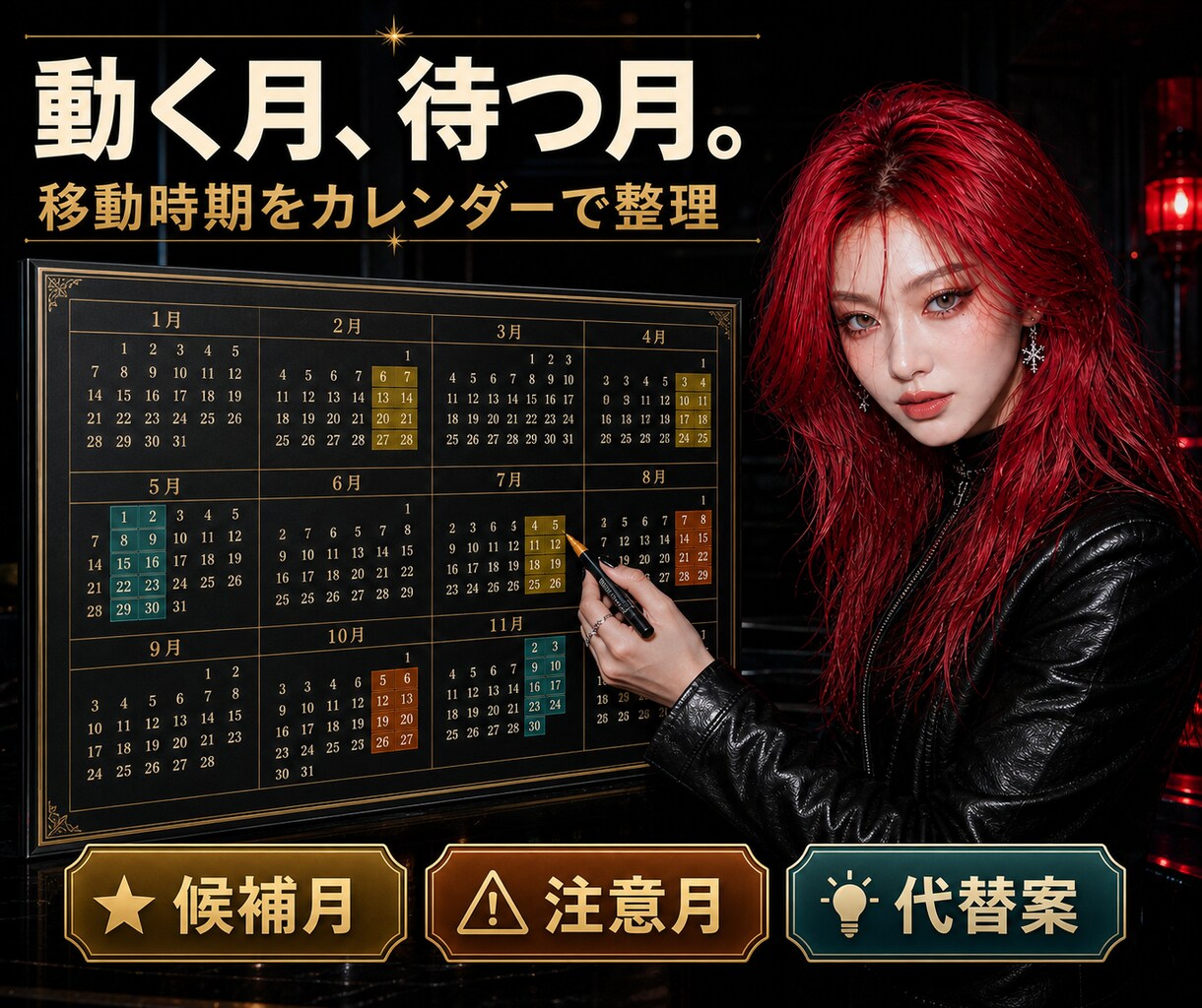 九星気学で吉方位・旅行方位を鑑定します 引越し・旅行前に方角と時期を整理します イメージ6