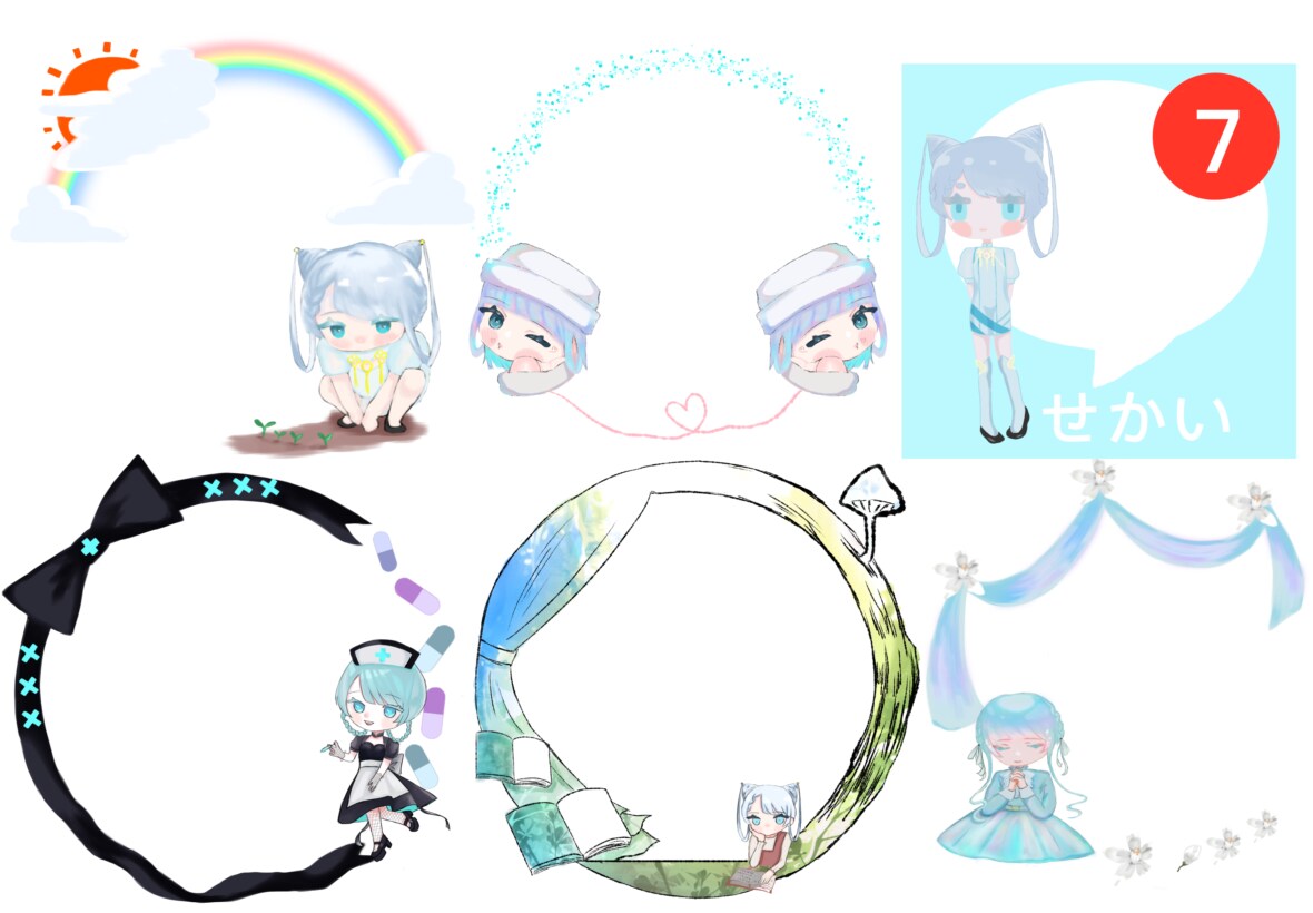 アイコン、ミニキャラ、アイコンリング等描きます 目を惹くSNSのアイコンIRIAM専用等描きます❕ イメージ7