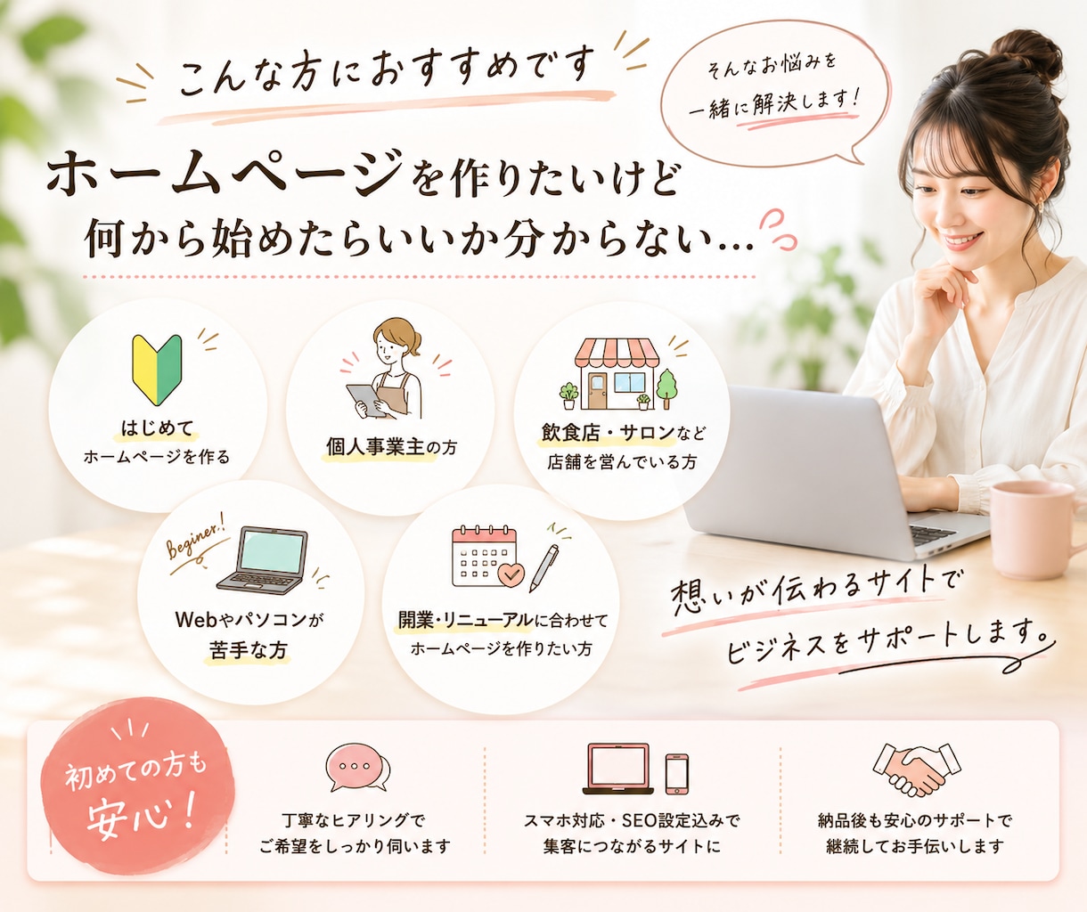 個人事業主・店舗向けホームページを制作します SWELLで更新しやすいサイトを制作します イメージ2