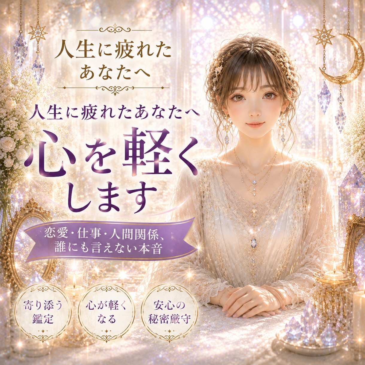 人生に疲れたあなたへ心を軽くします 恋愛、仕事、人間関係、誰にも言えない本音 イメージ1