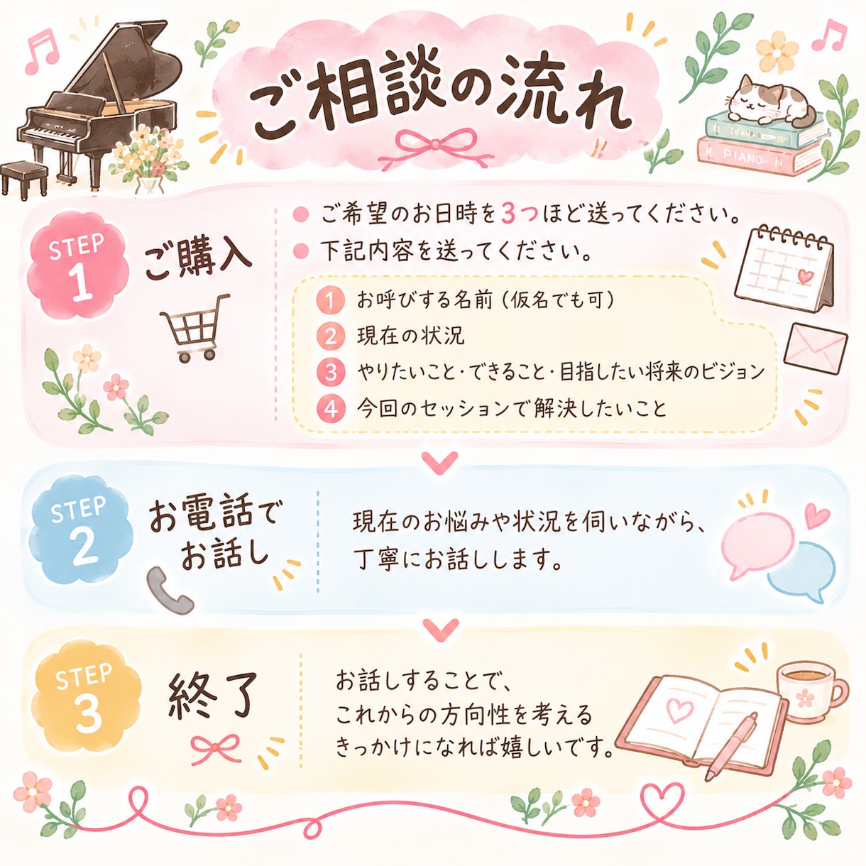 ピアノ講師を目指す方へ♪お悩み相談に乗ります 講師歴12年以上！進路や働き方の悩みを聞きます♩ イメージ4