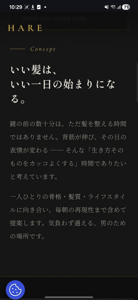 飲食店・サロンの高級感あるLPをフルで制作します あなたの思い、私が形にします！ イメージ9