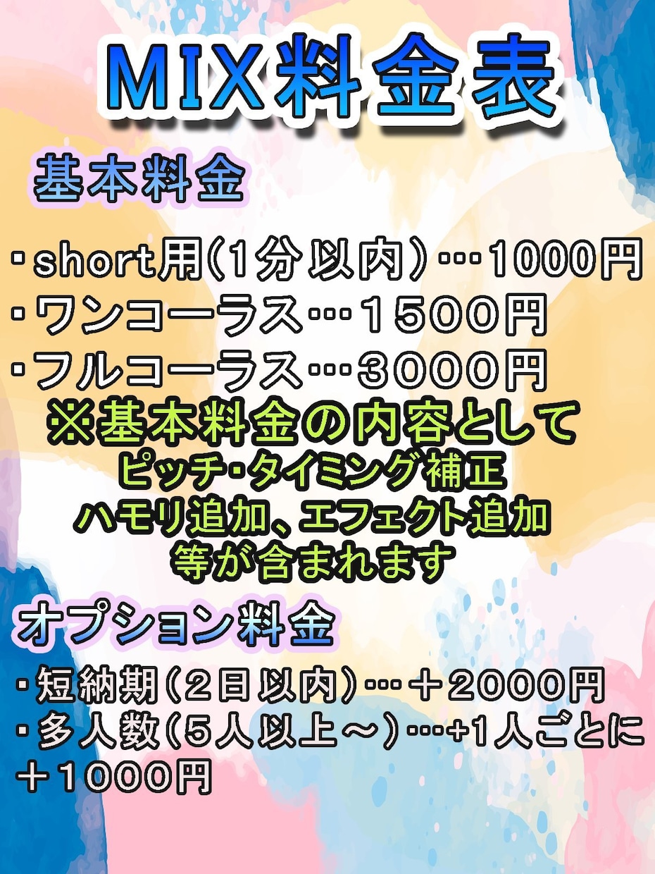 ボカロなどの歌ってみたのMIXをします MIX依頼初心者の方におすすめ！！安価で提供致します‪ イメージ1