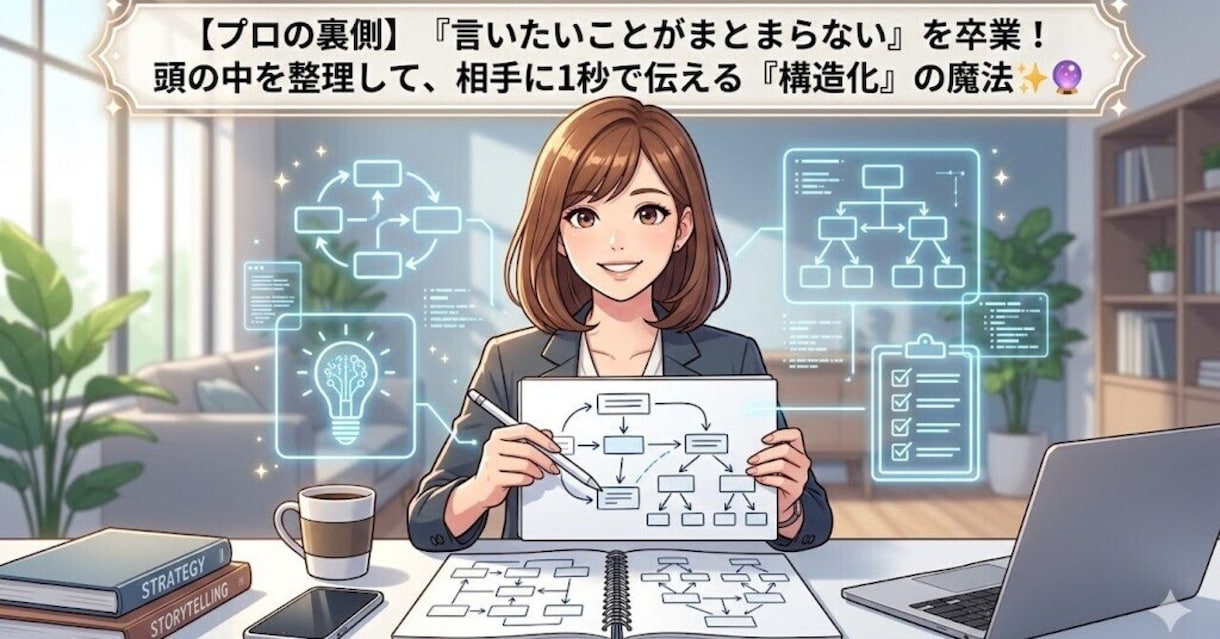 頭の中を整理して、相手に1秒で伝えます 【プロの裏側】『言いたいことがまとまらない』を卒業！ イメージ1