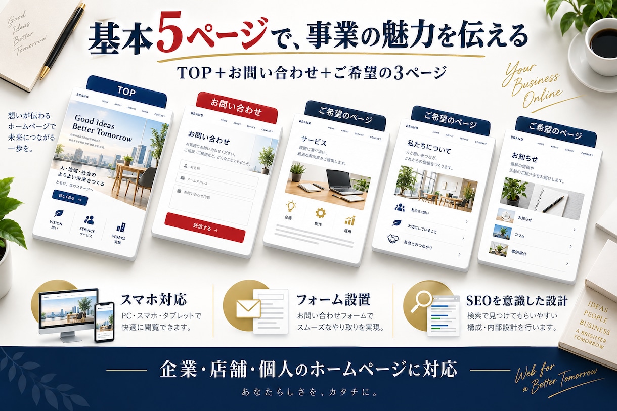 丸投げ&修正無制限で目を惹くホームページ制作します なんでもっと早く頼まなかったんだろうと後悔しないために! イメージ2