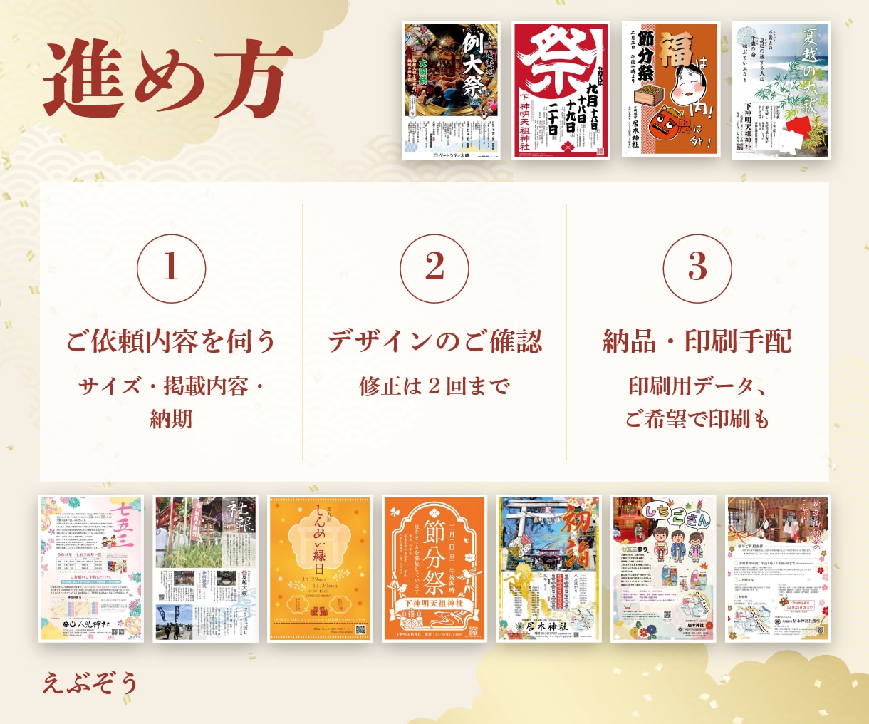 入稿まで｜目に留まるチラシ・ポスターを制作します 行事・イベント・お店の告知を一枚に イメージ4