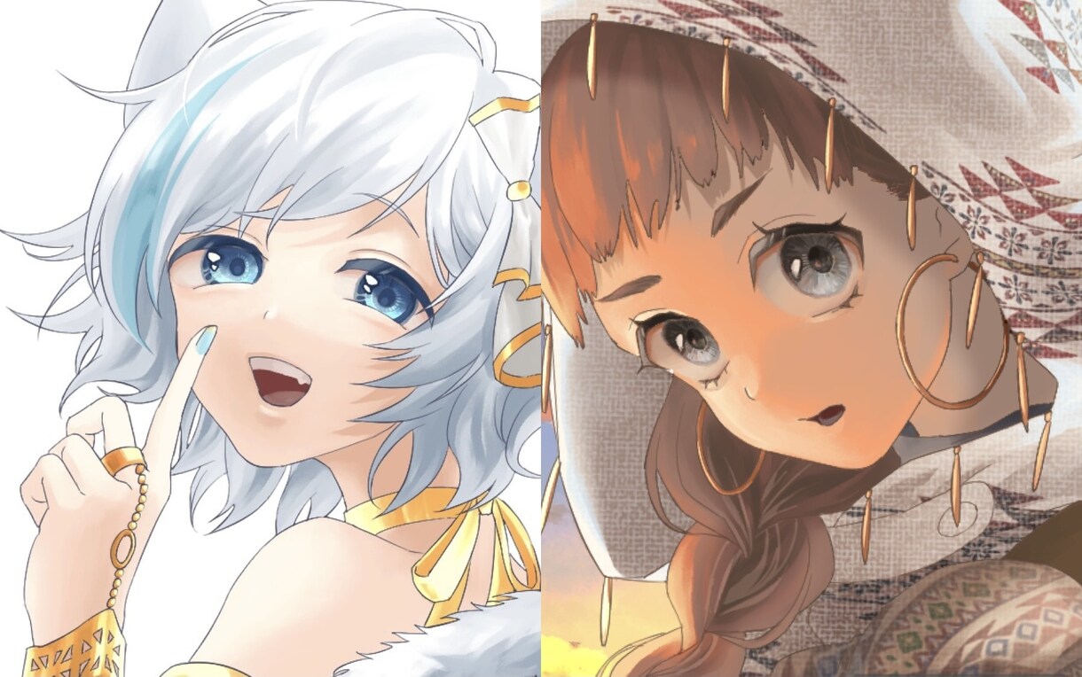 商用対応可能/イラスト全般作成します サムネ・立ち絵・バストアップ・アイコン・一枚絵・差分 イメージ1