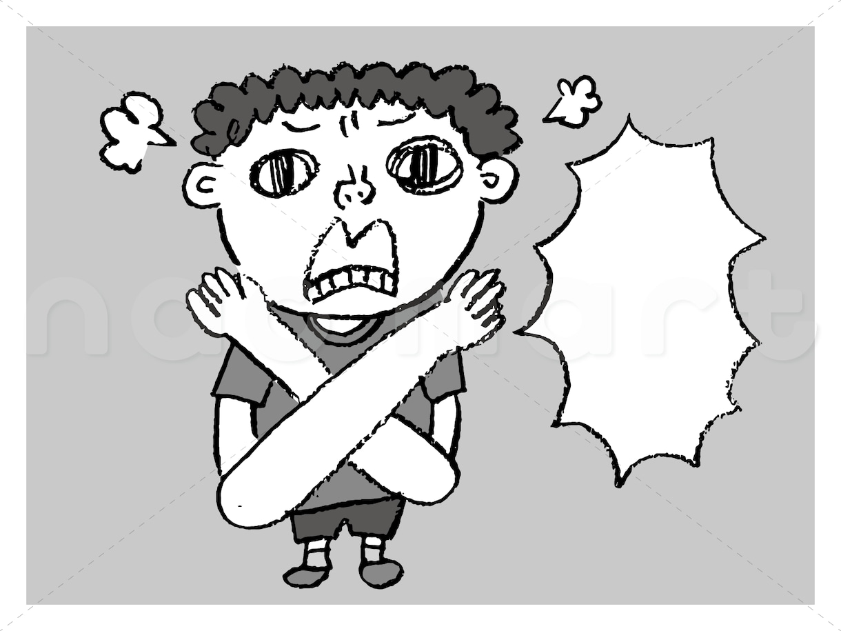 即納OK！鉛筆手描きの人物イラストカット制作します ギャグっぽいテイストの挿絵にぴったりなモノクロイラストです。 イメージ1