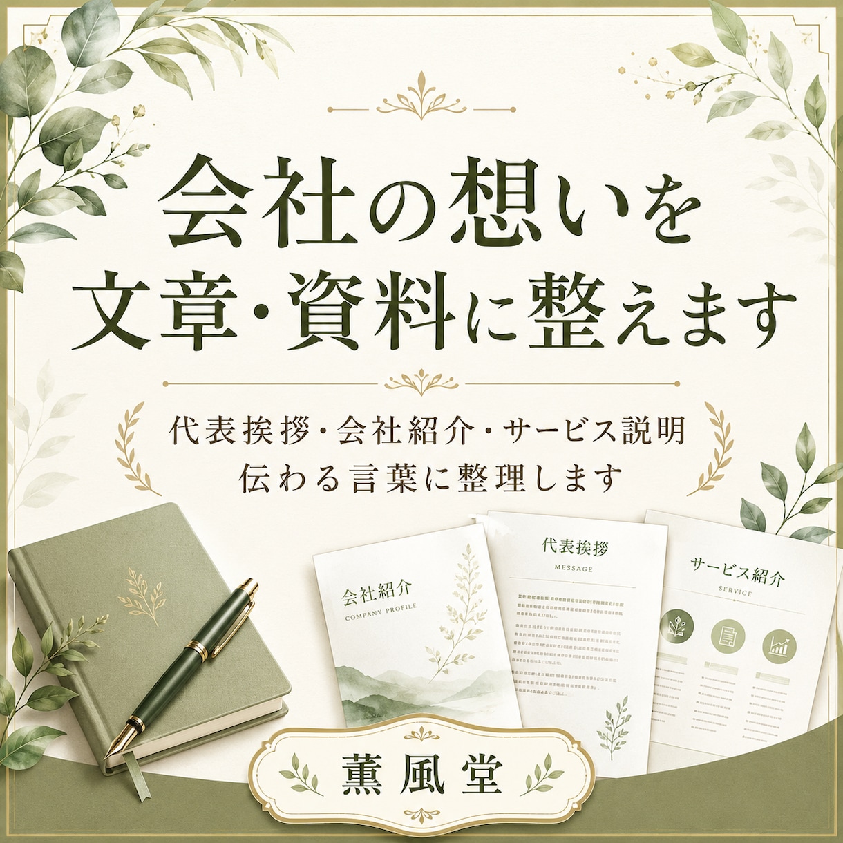 会社・経営者の想いを文章・資料に整えます 理念・強み・サービス説明を伝わる形へ イメージ1