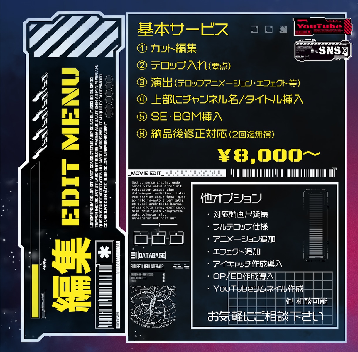 品質重視の動画編集！プロナレーターが作ります 【見る作る喋る】豊富な映像経験値を活かした映像編集 イメージ2