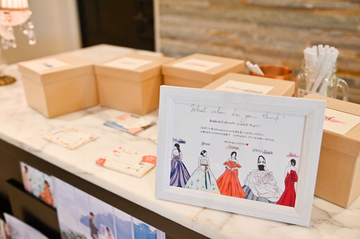 結婚式のペーパーアイテムを制作します 席次表やメニュー表を統一感あるデザインにします イメージ4