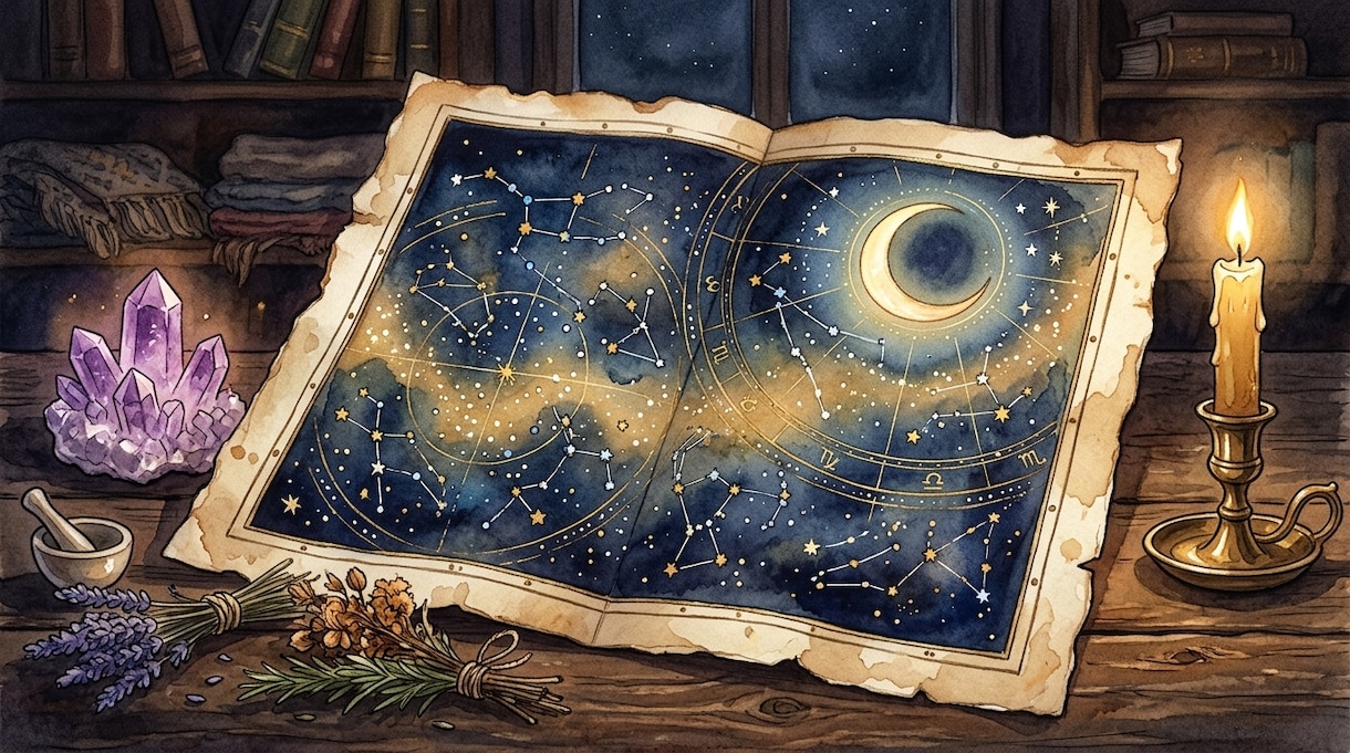 西洋占星術｜太陽・月星座と今の時期を読み解きます 生年月日から、あなただけの星を丁寧に読みます イメージ1
