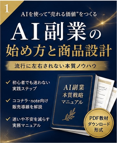 AI副業の始め方と商品設計を教えます AIを使った商品化手順を実務整理 イメージ1