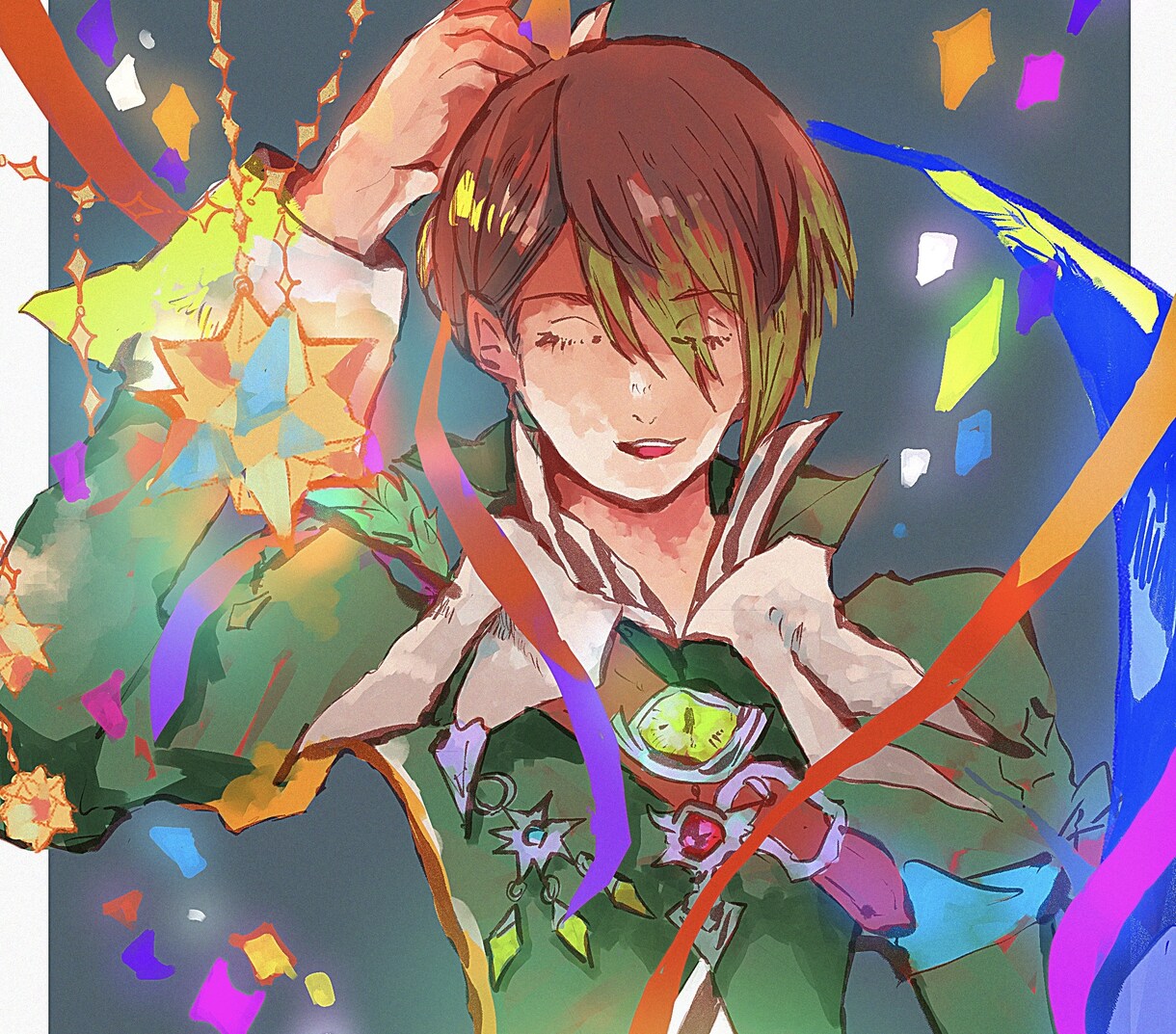 鮮やかなイラスト描きます アイコン、一枚絵、サムネイル等、推しへのプレゼントに！ イメージ3