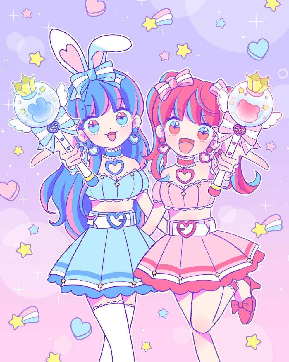 かわいい女の子や男の子のイラスト制作します SNS用画像/アイコン/配信活動/似顔絵などに イメージ1