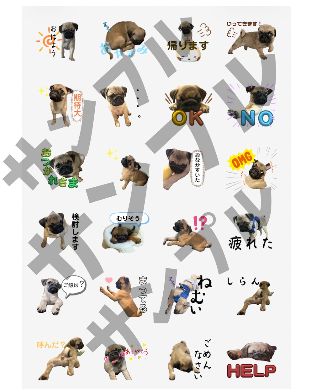 かわいい愛犬のLINEスタンプを作成します 愛犬家だからこそ作れる！あなたのうちの子スタンプを作ります♡ イメージ1