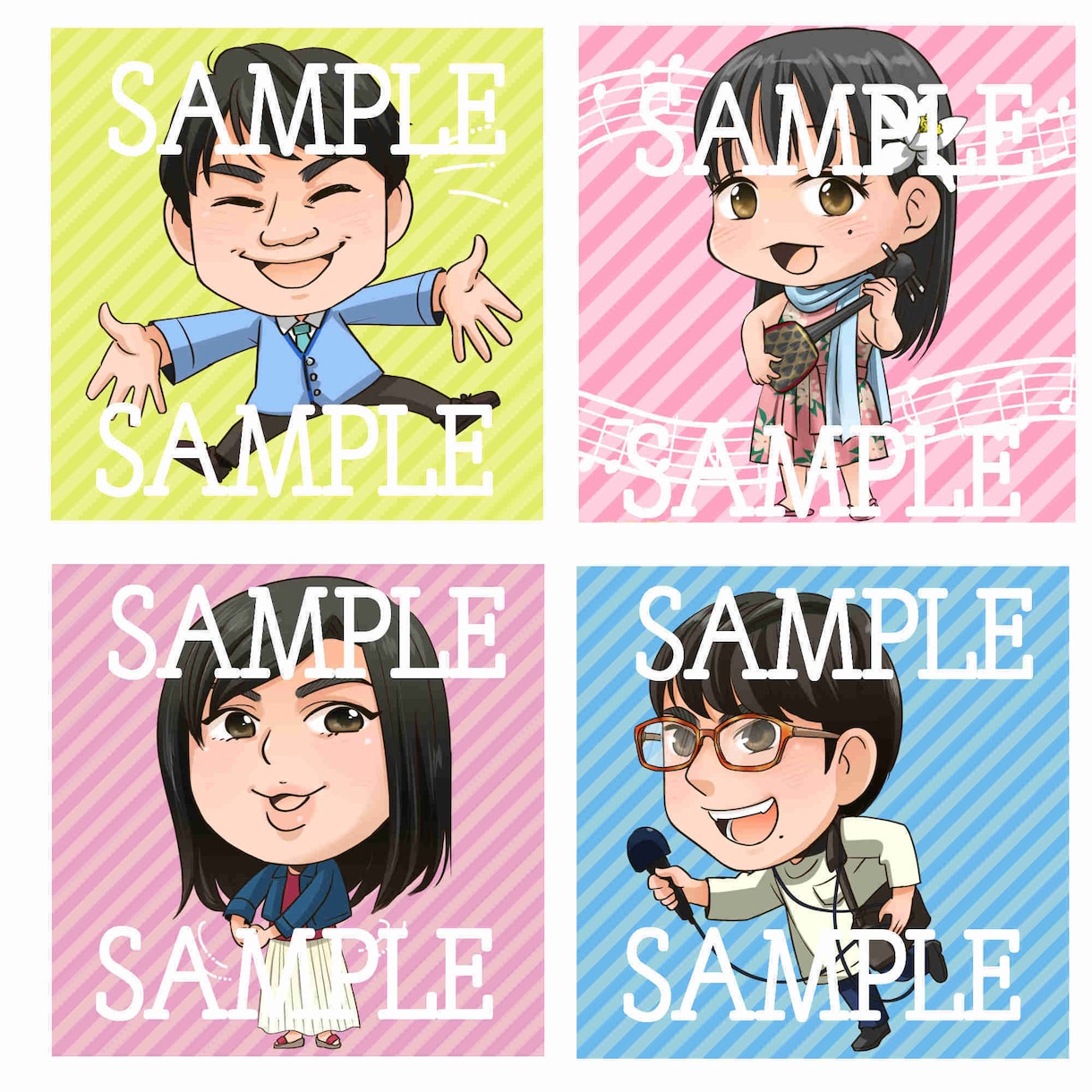 似顔絵デフォルメキャラを描きます 写真からデフォルメキャラを制作するサービスです イメージ6
