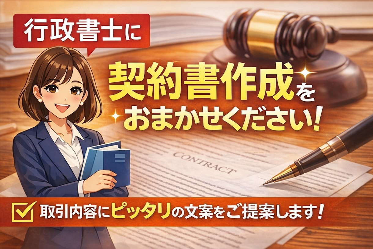 各種契約書を丁寧に作成します 取引内容に合わせて実務的に整えます イメージ1