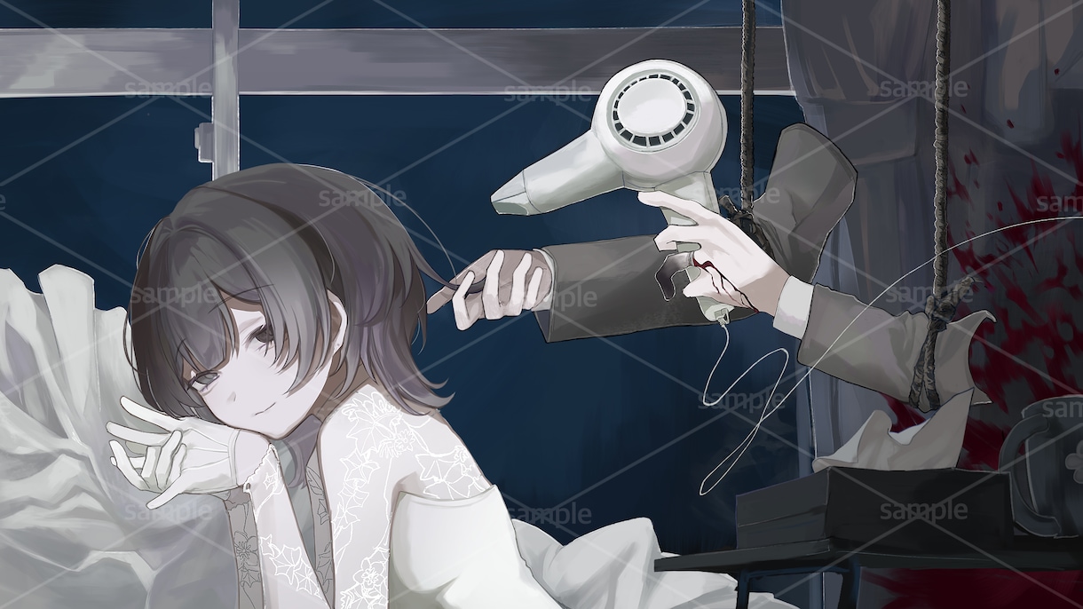 重厚感ある絵柄でイラスト全般お描きします 雰囲気を大切にした絵柄や儚い絵柄が魅力です！ イメージ2