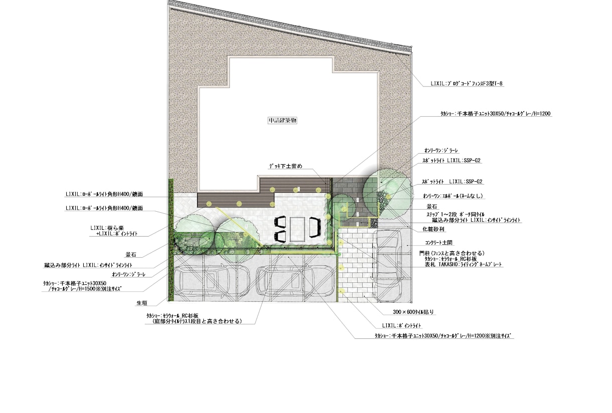 外構(Ｍ)の図面、パース、素適なデザイン作成します 受賞プランナー作成！敷地150〜250㎡ イメージ5