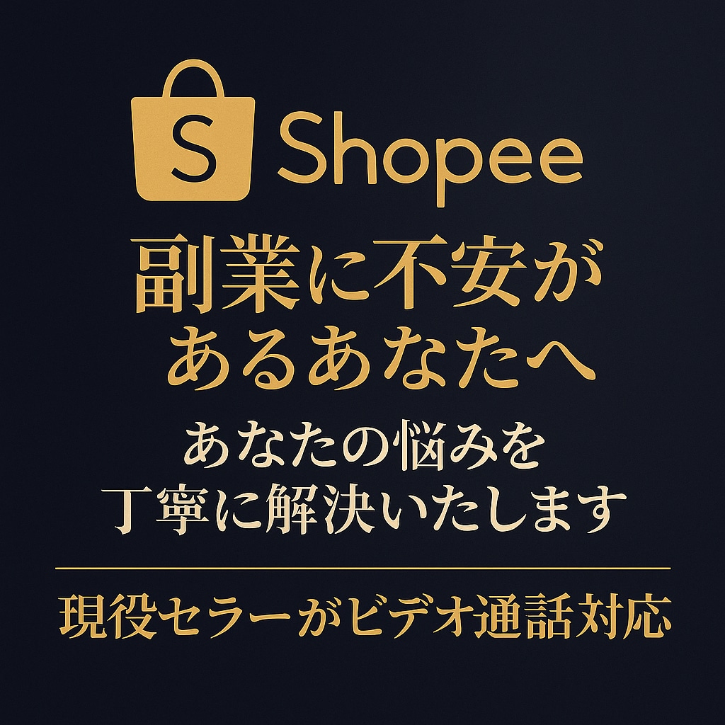 Shopeeの不安を30分で解決します 無在庫×AI活用を現役セラーが丁寧にご案内！ イメージ1