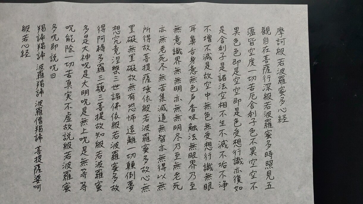 あなたのかわりに般若心経お写経します 納経してお祈りしたいけれど無理…!と思わずにご依頼ください。 イメージ1