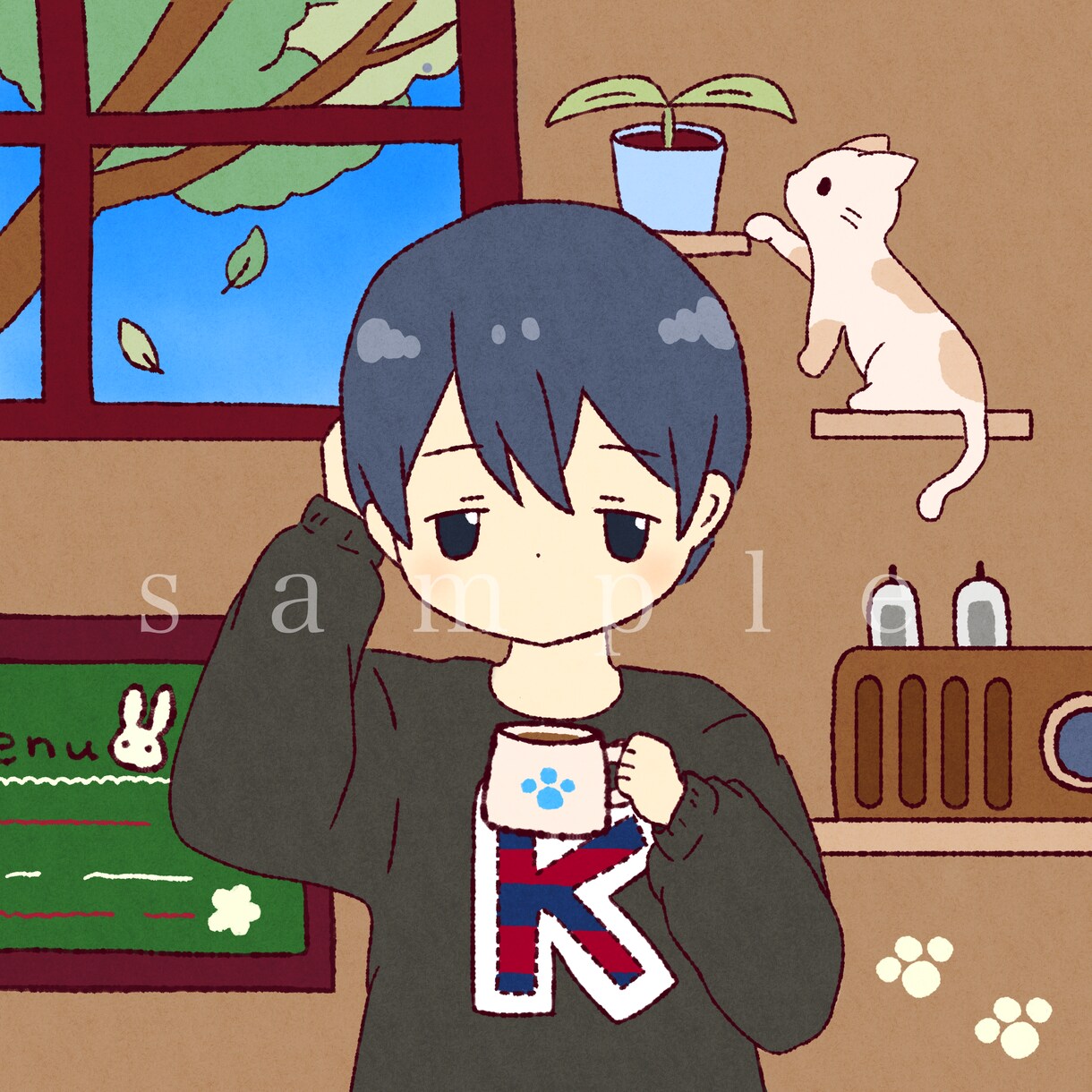 SNSなどで使用できるゆるいイラストを描きます 自分だけの柔らかい雰囲気のアイコンが欲しい方へ イメージ1