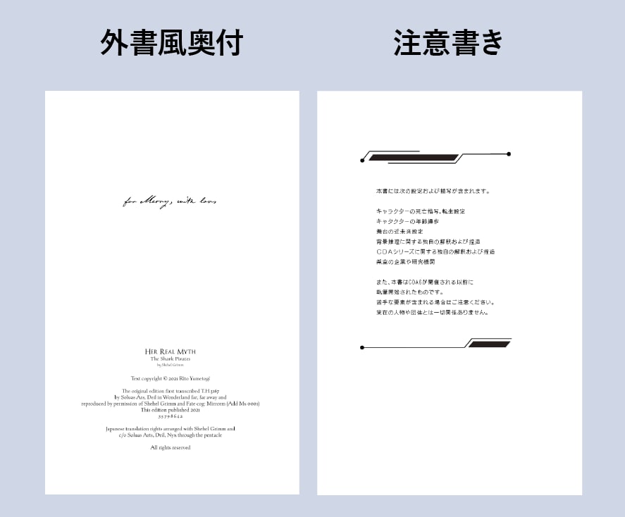 同人誌の本文組版・デザインします 一般的なデザインから設定集などのこだわり特殊ページまで！ イメージ7