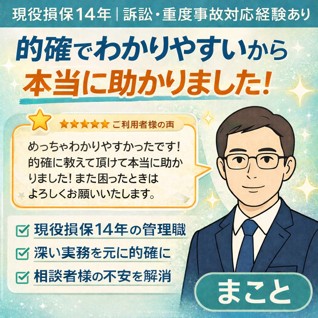 交通事故に関する不安・疑問を解消します 現役損保の事故相談士（実務経験14年）が分かりやすくサポート イメージ7