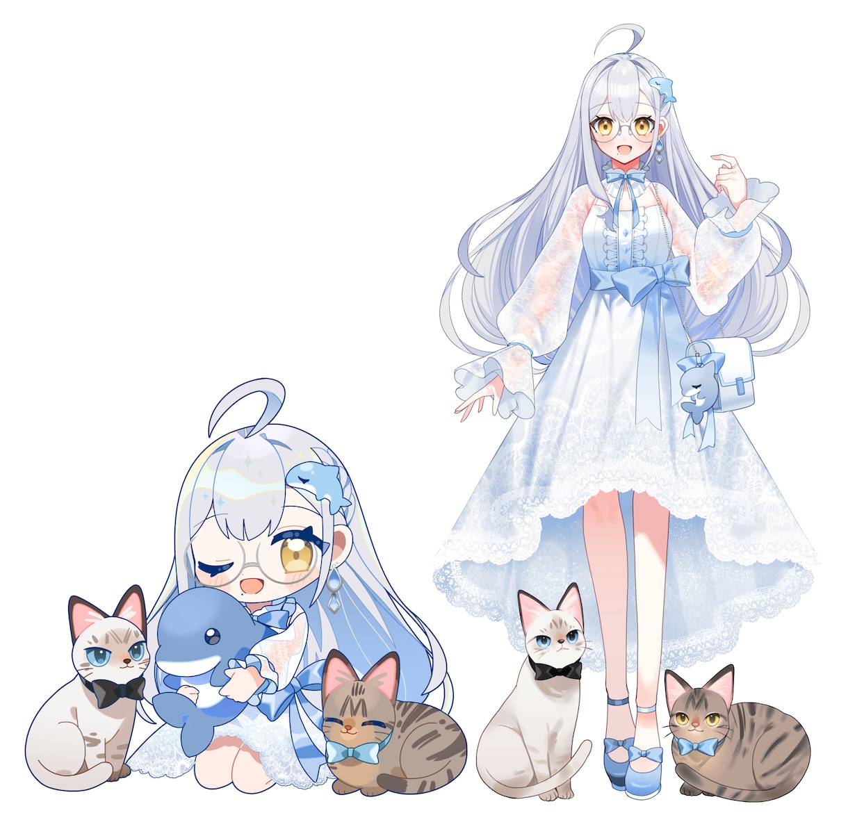 Vtuber立ち絵＋SDセット作成します 立ち絵デザインからグッズに使用出来るSDイラストを描きます イメージ3