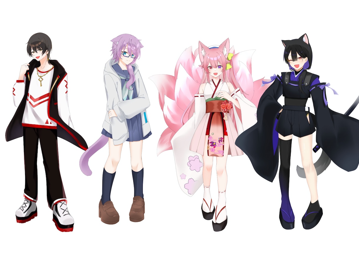 立ち絵制作をします あなただけのオリジナルキャラクターを是非一緒に作りませんか イメージ1