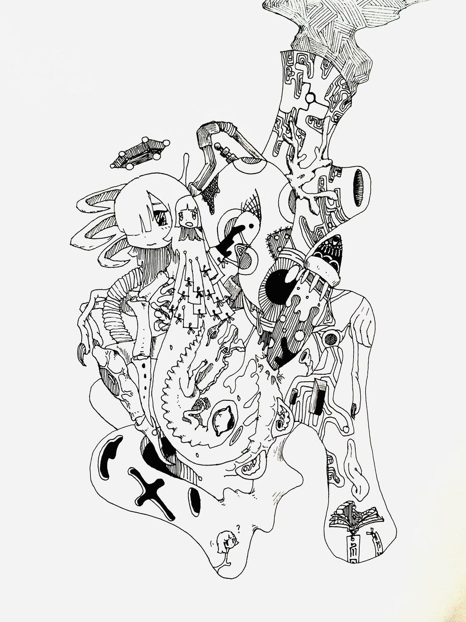 神秘的でグロテスクな絵を描きます 独自の世界観とそこに住むキャラクターを描きます イメージ2