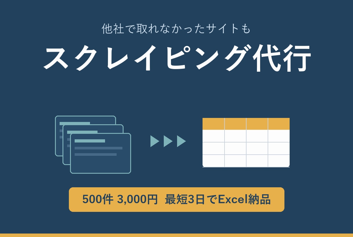 スクレイピングでWebデータを抽出し納品します 他社で取れなかったサイトも収集できます イメージ1