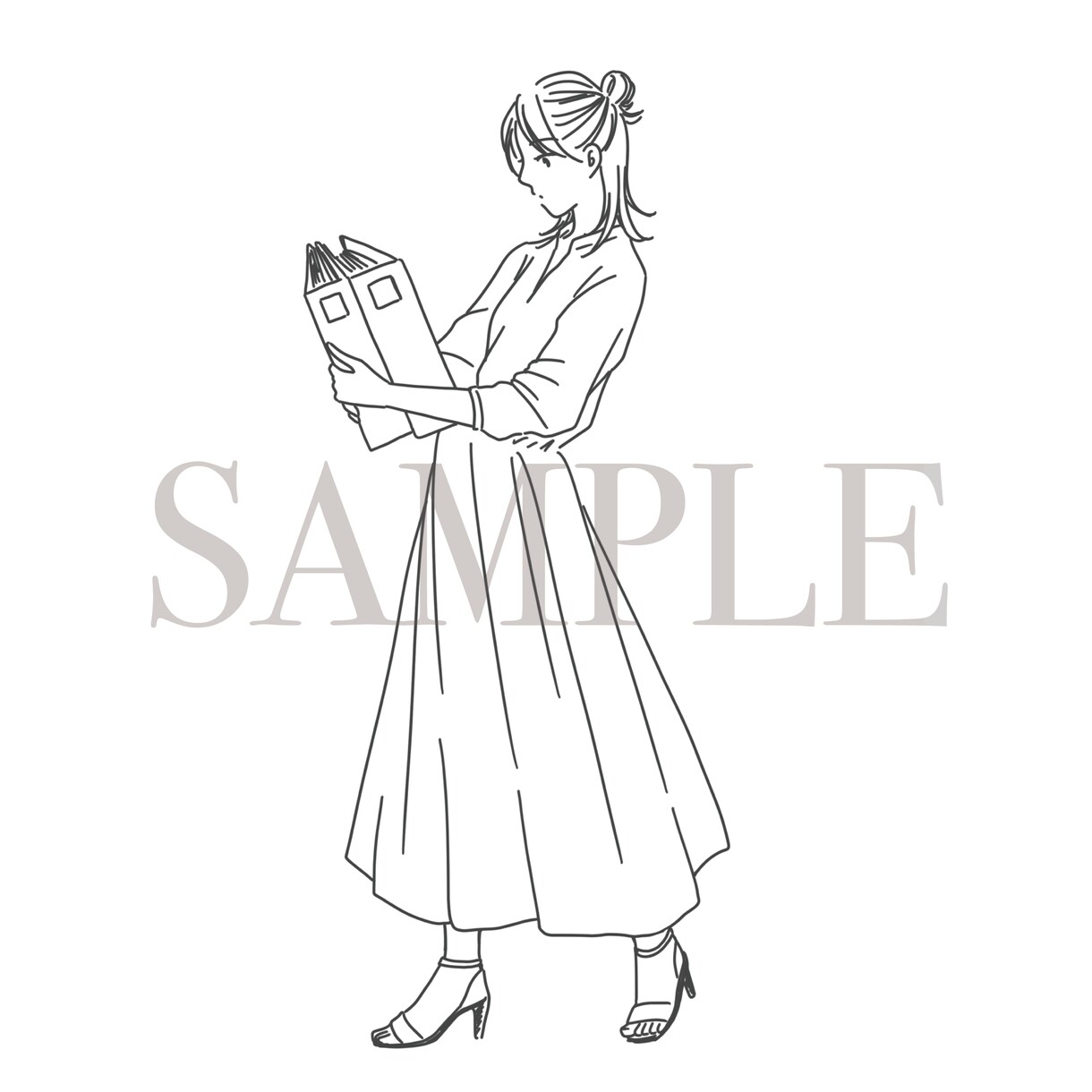 おしゃれでシンプル可愛い線画イラスト描きます 使用場面多数！挿絵や広告におすすめ イメージ6