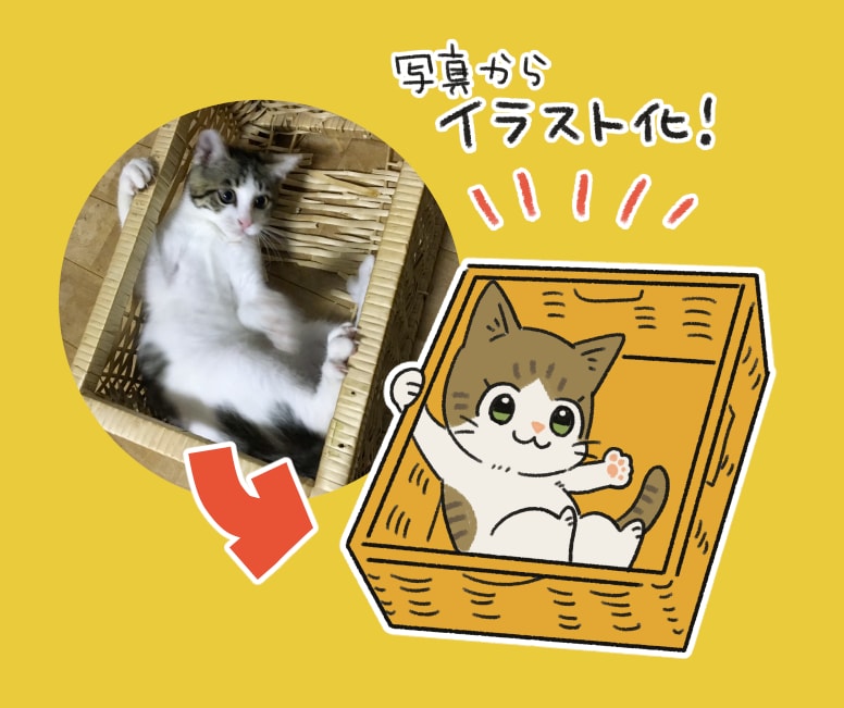 猫さんをキャラクター化します オリジナルグッズ・SNSアイコン・思い出作りにも◎ イメージ2