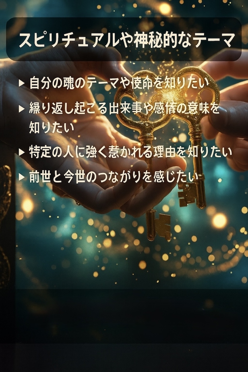 霊視・チャネリングで前世の記憶を紐解きます 霊視とカードで前世からのメッセージを鑑定 イメージ2