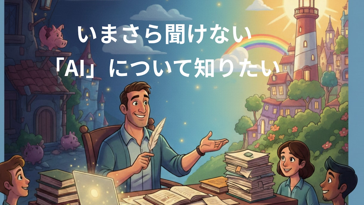 いまさら聞けないAIのこと。全て詳しく説明します 少し乗り遅れた感があるけど、AIを活用したい。私が解決します イメージ1